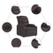 Fauteuil verstelbaar stof donkerbruin