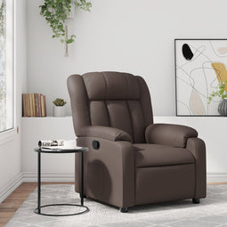 Fauteuil verstelbaar kunstleer bruin