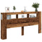 Hoofdeinde met LED 200x18,5x103,5 cm bewerkt hout oud hout