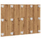 Hoofdeinde 120x1,5x80 cm bewerkt hout artisanaal eikenkleur