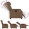 Fauteuil verstelbaar stof bruin
