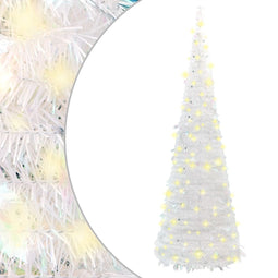 Kunstkerstboom pop-up 150 LED's 180 cm wit