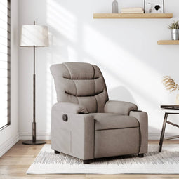 Fauteuil verstelbaar stof taupe