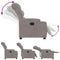 Fauteuil verstelbaar stof taupe