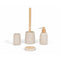 Toiletborstel Alexandra House Living Bruin Beige Nylon Essenhout Zandsteen 10 x 36 x 10 cm