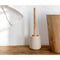 Toiletborstel Alexandra House Living Bruin Beige Nylon Essenhout Zandsteen 10 x 36 x 10 cm