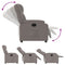 Fauteuil verstelbaar stof taupe