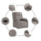 Fauteuil verstelbaar stof taupe