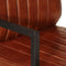 Fauteuil echt leer bruin