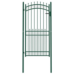 Poort met speerpunten 100x200 cm staal groen