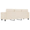 Driezitsbank 180 cm microvezelstof beige