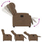 Fauteuil verstelbaar stof bruin