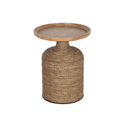 Bijzettafel Home ESPRIT Lichtbruin Touw Spar 44 x 44 x 56 cm