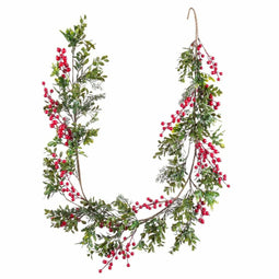 Kerstkrans Rood Groen Plastic 150 x 8 x 8 cm