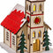 Kerstversiering Multicolour Kerk 9,5 x 7,5 x 14,5 cm