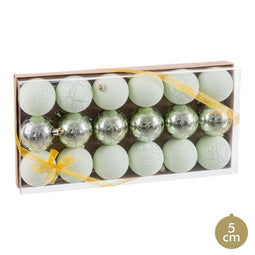 Kerstballen Groen Plastic Ø 5 cm (18 Stuks)