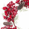 Kerstkroon Rood Groen Foam Ananas 45 x 45 x 10 cm