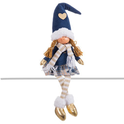 Kerstversiering Blauw Meisje 15 x 10 x 62 cm