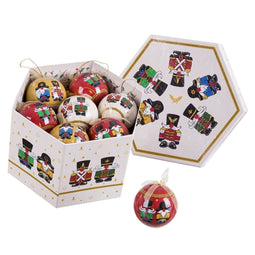 Kerstballen Multicolour Polyfoam Soldaat Ø 7,5 cm (14 Stuks)