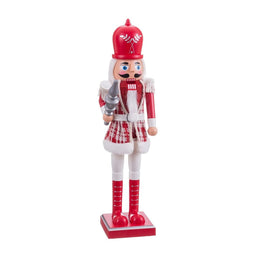 Kerstversiering Wit Rood Soldaat 11 x 9 x 38 cm