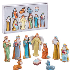 Kerststal set Multicolour Hars Geboorte/Bethlehem 20 x 12 x 3 cm