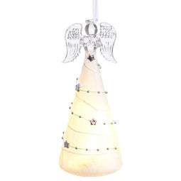 Kerstversiering Transparant Engel 7 x 7 x 17 cm