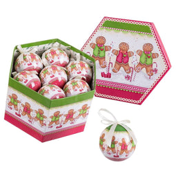 Kerstballen Multicolour Polyfoam Ø 7,5 cm Peperkoek mannetje (14 Stuks)