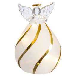 Kerstversiering Transparant Engel 8 x 8 x 11 cm