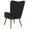 Relaxstoel fluweel zwart