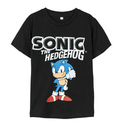 T-Shirt met Korte Mouwen voor kinderen Sonic Zwart Maat 8 Jaar