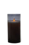 Magic Flame - LED kaars in smoked glas 20 cm b/o