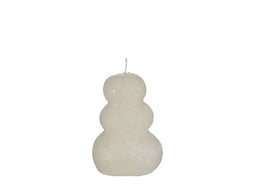 Hortus - Pebble candle d7xh9,5 cm, wit