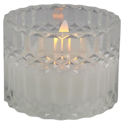 Magic Flame - LED kaars in glas 6,5cm helder B/O