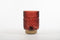Anna's Collection - Lantern Glass 12X17,5Cm Burgundy With Golden Base Led B