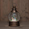 Anna's Collection - Lantaarn sneeuwpop in glitterwater led op batterij met dc aansluiting 27x16 c...