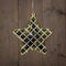 Anna's Collection - Kersthanger ster glas diamant patroon 10led warm wit op batterij met timer 19...