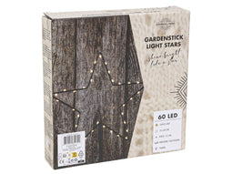 HIT - Tuinstekers ster x3 30 cm 60LED B/O ip44 timer 3xAA