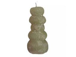 Hortus - Pebble candle d7xh15 cm, groen