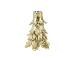 Decoris - Kandelaar alu l10.3b10.3h13.3 cm goud