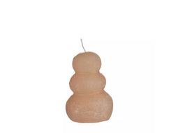Hortus - Pebble candle d7xh9,5 cm, wit roze