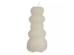 Hortus - Pebble candle d7xh15 cm, wit