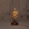 Anna's Collection - Ster op stam glas led op batterij met timer h19 cm mercury bruin