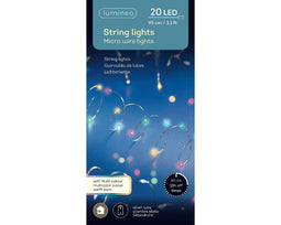 Lumineo - MicroLED string BO l95 cm zilver/zmlt