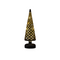 Anna's Collection - Kerstboompje glas gouden binnenkant met diamant patroon 10led warm wit op bat...