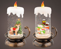Lumineo - Waterspinner BO b14h22 cm goud/wit a2 kerstverlichting