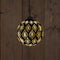 Anna's Collection - Glass Ball Baroque Black/Gold 15Cm /12Led Warm White /