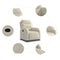 Fauteuil verstelbaar fluweel crmekleurig