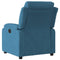 Fauteuil verstelbaar fluweel blauw