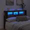Hoofdeinde met LED 160x18,5x103,5 cm bewerkt hout oud hout