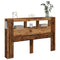 Hoofdeinde met LED 160x18,5x103,5 cm bewerkt hout oud hout